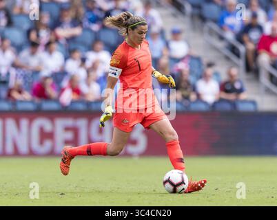 26 luglio 2018 - Kansas City, Kansas, Stati Uniti - Kansas City, KS - 26 luglio 2018: L'Australia ha sconfitto il Brasile 3-1 durante il Tournament of Nations al Children's Mercy Park. (Immagine di credito: © Brad Smith/ISIPhotos via ZUMA Wire) Foto Stock