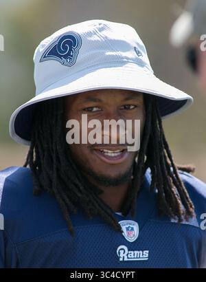 1 agosto 2018 - Irvine, California, Stati Uniti - 30 Todd Gurley II, RB, dei Los Angeles Rams durante il loro training camp mercoledì 1 agosto 2018 presso il campus UC Irvine di Irvine, California. (Immagine di credito: © Prensa Internacional via cavo ZUMA) Foto Stock