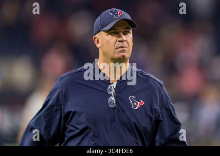 18 agosto 2018 - Houston, Texas, USA - allenatore degli Houston Texans Bill o'Brien in una gara di pre-stagione NFL tra i San Francisco 49ers e gli Houston Texans il 18 agosto 2018 all'NRG Stadium di Houston, Texas. Gli Houston Texans hanno battuto i San Francisco 49ers 16-13 (Credit Image: © Maria Lysaker via ZUMA Wire) Foto Stock