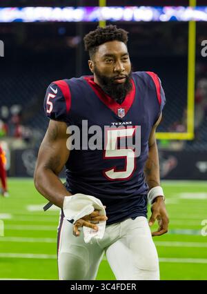 18 agosto 2018 - Houston, Texas, USA - quarterback degli Houston Texans Joe Webb (5) in una gara di pre-stagione NFL tra i San Francisco 49ers e gli Houston Texans il 18 agosto 2018 all'NRG Stadium di Houston, Texas. Gli Houston Texans hanno battuto i San Francisco 49ers 16-13 (Credit Image: © Maria Lysaker via ZUMA Wire) Foto Stock