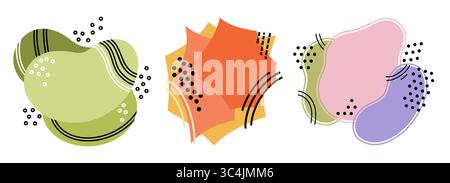 Set di sfondi con forme astratte Illustrazione Vettoriale
