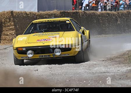 Tony Worswick, Ferrari 308 GTB Rally, Forest Rally Stage, nascita di Stage Rally, nei primi giorni c'era bisogno di resilienza e velocità, Foto Stock