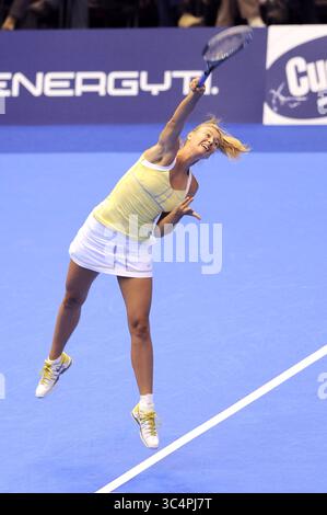Milano Italia 01/12/2012: Maria Sharapova, tennista russa, durante l'evento di tennis "la grande Sfida" al Mediolanum Forum. Foto Stock