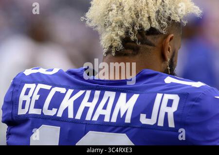 23 settembre 2018: Il wide receiver dei New York Giants Odell Beckham (13) durante la partita di football tra Houston Texans e New York Giants all'NRG Stadium di Houston, Texas. John Glaser/CSM(immagine di credito: &Copy; John Glaser/CSM tramite cavo ZUMA) Foto Stock