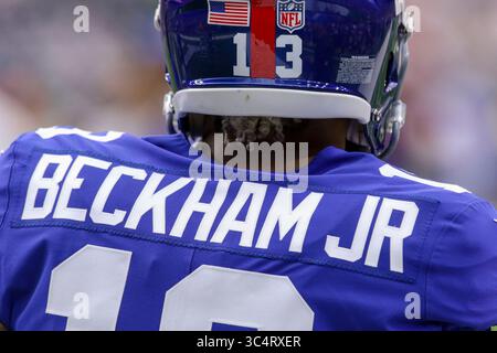 23 settembre 2018: Il wide receiver dei New York Giants Odell Beckham (13) durante la partita di football tra Houston Texans e New York Giants all'NRG Stadium di Houston, Texas. John Glaser/CSM(immagine di credito: &Copy; John Glaser/CSM tramite cavo ZUMA) Foto Stock