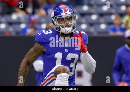 23 settembre 2018: Il wide receiver dei New York Giants Odell Beckham (13) durante la partita di football tra Houston Texans e New York Giants all'NRG Stadium di Houston, Texas. John Glaser/CSM(immagine di credito: &Copy; John Glaser/CSM tramite cavo ZUMA) Foto Stock
