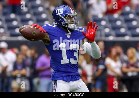 23 settembre 2018: Il wide receiver dei New York Giants Odell Beckham (13) durante la partita di football tra Houston Texans e New York Giants all'NRG Stadium di Houston, Texas. John Glaser/CSM(immagine di credito: &Copy; John Glaser/CSM tramite cavo ZUMA) Foto Stock