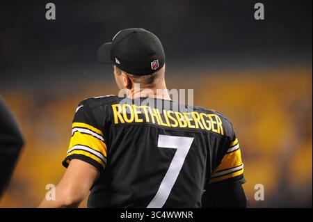 30 settembre 2018: Steelers #7 Ben Roethlisberger durante la partita Pittsburgh Steelers vs Baltimore Ravens all'Heinz Field di Pittsburgh, PA. Jason Pohuski/CSM (immagine di credito: &Copy; Jason Pohuski/CSM tramite cavo ZUMA) Foto Stock