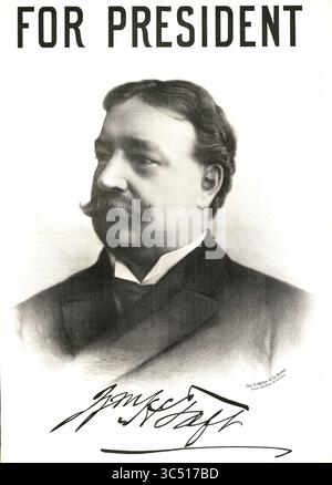 23 ottobre 2017, USA: Per il presidente, William Howard Taft, Head and Shoulders Portrait, Presidential Campaign poster, Walker Lith. & Pub. Co., 1908 (immagine di credito: © JT Vintage/Glasshouse via ZUMA Wire) Foto Stock