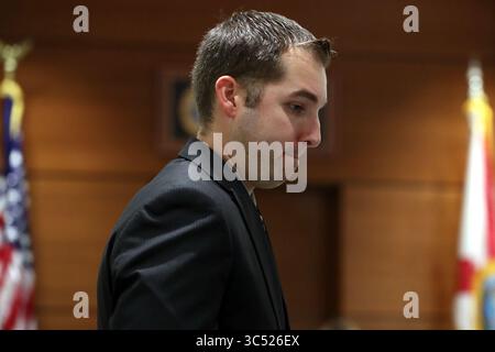 11 dicembre 2019, USA: Il vice Christopher Krickovich appare in tribunale durante un'udienza presso il tribunale della contea di Broward a Fort Lauderdale lunedì 29 luglio 2019. (Immagine di credito: © TNS via cavo ZUMA) Foto Stock