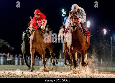 15 febbraio 2020, New Orleans, LA, Stati Uniti: 15 febbraio, 2020: il modernista numero 1 e il Junior Alvarado vincono la Risen Star Stakes Division II durante il Risen Star Stakes Day al Fair Grounds Race Course di New Orleans, Louisiana. Scott serio/Eclipse Sportswire/CSM(immagine di credito: &Copy; Scott serio/CSM via ZUMA Wire) Foto Stock