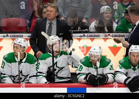 16 febbraio 2020: Capo allenatore dei Dallas Stars Rick Bowness durante la partita NHL tra i Dallas Stars e gli Ottawa Senators al Canadian Tire Centre di Ottawa, Canada. Daniel Lea/CSM(immagine di credito: &Copy; Daniel Lea/CSM tramite cavo ZUMA) Foto Stock