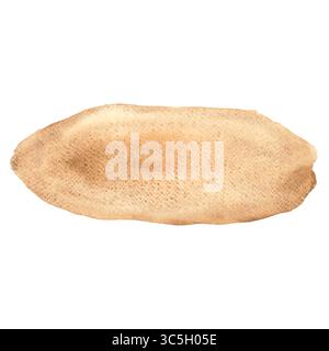 Sfondo astratto sabbioso. Illustrazione ad acquerello disegnata a mano di un elemento della natura di colore beige su sfondo isolato. Paesaggio desertico Foto Stock