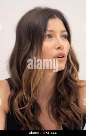 Jessica Biel alla conferenza stampa di "The A-Team" a Los Angeles - 4 giugno 2010 Foto Stock