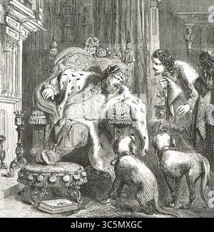 La morte di re Giacomo i d'Inghilterra, re Giacomo vi di Scozia, 27 marzo 1625 Foto Stock