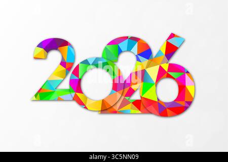 2026 - felice anno nuovo 2026 Illustrazione Vettoriale