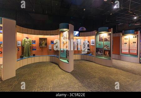 Estelle Axton e Rufus Thomas espongono allo STAX Museum of American Soul Music di Memphis, Tennessee Foto Stock