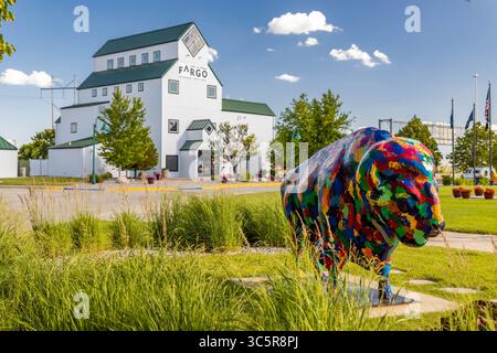 Fargo, North Dakota, Stati Uniti d'America - 1 luglio 2025: Visita al Centro visitatori Fargo-Moorhead Foto Stock