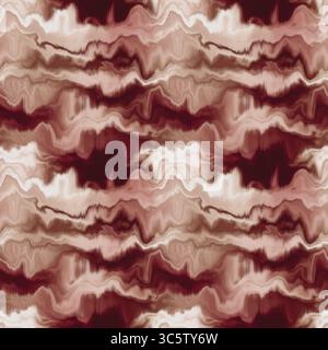 Effetto Tie dye blur ombre moody senza cuciture. Sfondo a flusso di vernice liquido ondulato in stile hippy audace. Textur a righe per un design continuo. Foto Stock
