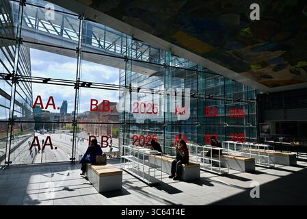 Kgl. DET Bibliotek, la Biblioteca reale il diamante nero copenaghen danimarca Foto Stock