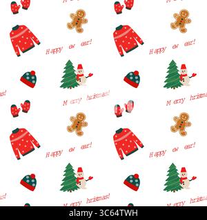 modello di natale per il nuovo anno Illustrazione Vettoriale