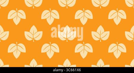 Suggestivo motivo di foglie autunnali senza cuciture. Accogliente sfondo autunnale. Stampa stagionale botanica autunnale per carta da imballaggio, tessuto e carta da parati. Vettore Illustrazione Vettoriale