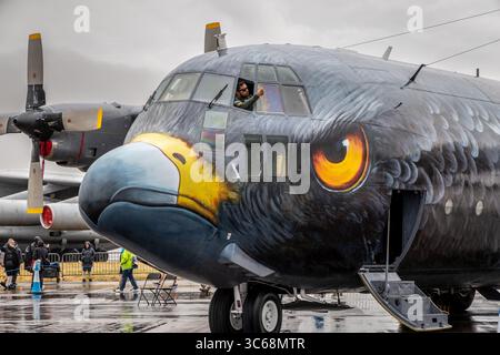 Pakistan Air Force Lockheed C-130H Hercules '4479', Royal International Air Tattoo, RAF Fairford, Gloucestershire, Inghilterra, Regno Unito Foto Stock