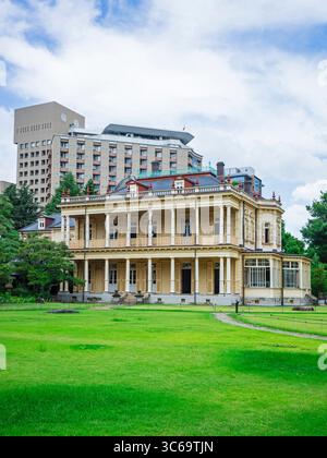 Giardino Kyu-Iwasaki-tei a Ueno (Tokyo/Giappone) Foto Stock