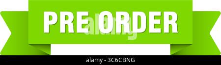 pre-ordina il nastro. pre-ordina nastro isolato su sfondo trasparente Illustrazione Vettoriale