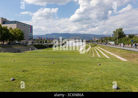 Giugno 31, Zagabria, Croazia, Parata delle forze di difesa e dell'Esercito croato in occasione del 30° anniversario della liberazione da parte dell'operazione Storm Foto Stock