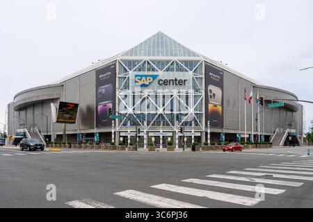 SAP Center a San Jose, California, Stati Uniti. Il SAP Center è un'arena al coperto. Foto Stock