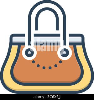 Icona della frizione, minaudiere Illustrazione Vettoriale