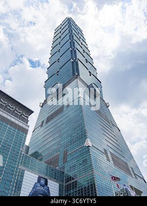 Taipei 101, è stato l'edificio più alto del mondo fino al 2004, Taipei, Taiwan Foto Stock
