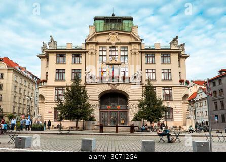 Nuovo edificio del Municipio a Praga Repubblica Ceca Foto Stock