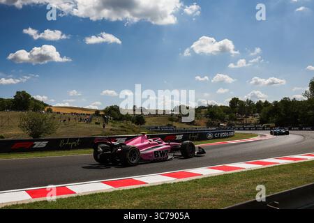 10 MINI Gabriele (ita), Prema Racing, Dallara F2 2024, in azione durante la decima prova del Campionato FIA di Formula 2 2025 dall'1 al 3 agosto 2025 sull'Hungaroring, a Mogyorod, Ungheria - foto DPPI Foto Stock