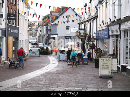 Molesworth Street a Wadebridge Town, Cornovaglia, Regno Unito Foto Stock