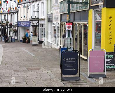 Molesworth Street a Wadebridge Town, Cornovaglia, Regno Unito Foto Stock
