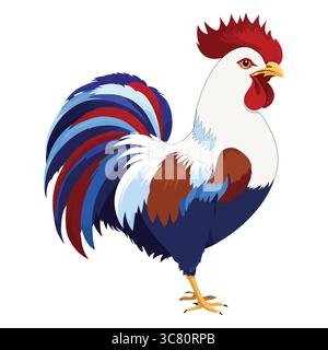 gallo maestoso - colorato Illustrazione Vettoriale