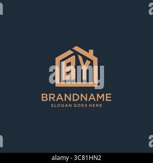 Lettera iniziale CON logo con grafica vettoriale con icone minimalista Illustrazione Vettoriale