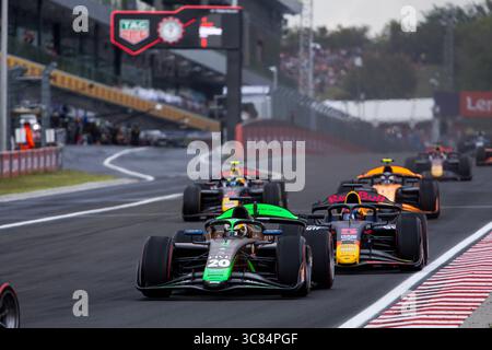 20 DURKSEN Joshua (par), AIX Racing, Dallara F2 2024, azione durante la decima prova del Campionato FIA di Formula 2 2025 dall'1 al 3 agosto 2025 sull'Hungaroring, a Mogyorod, Ungheria - foto DPPI Foto Stock