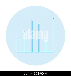 Illustrazione vettoriale dell'icona del grafico aziendale Illustrazione Vettoriale