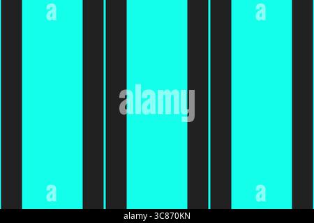 Sfondo moderno e vivace con audaci strisce verticali. Le linee color azzurro e nere creano un motivo astratto e accattivante. Utilizzo per siti Web, presentazioni, Illustrazione Vettoriale