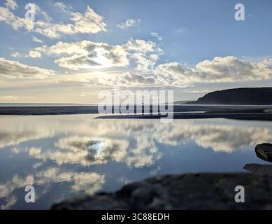Pentewan Beach - Cornovaglia, Regno Unito Foto Stock