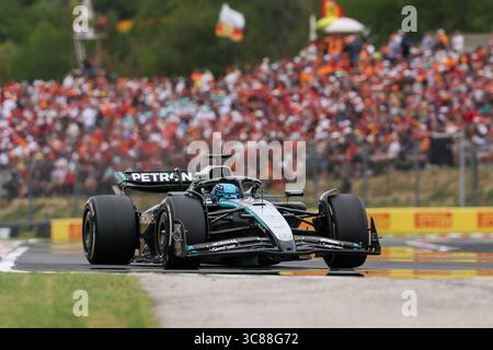 Budapest, Ungheria. 1° gennaio 2000. George Russell, durante il Gran Premio d'Ungheria di Formula 1 Lenovo 2025, Budapest, Ungheria. Crediti: Gabriele Lanzo / Alessio Morgese / Alamy live news Foto Stock