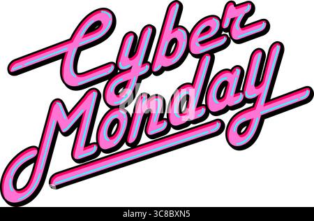Illustrazione del logo vettoriale del Cyber Monday Illustrazione Vettoriale