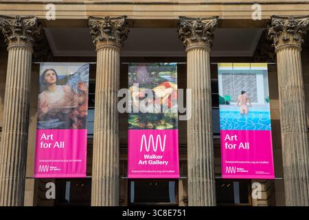 Liverpool, Regno Unito - 20 settembre 2024: Esterno della Walker Art Gallery nella città di Liverpool, Regno Unito. Foto Stock
