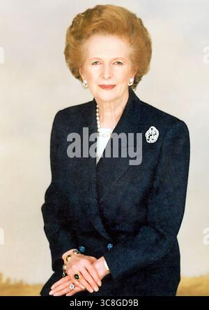 MARGARET THATCHER (1925-2013) ex primo ministro britannico, qui intorno al 11995. Foto Stock