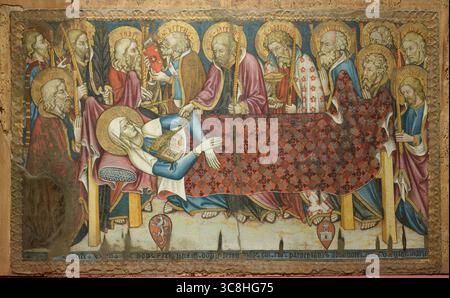 Dormitio Virginis del Maestro di Montone, 1432, Museo del capitolo della Cattedrale, Perugia, Italia. Foto Stock