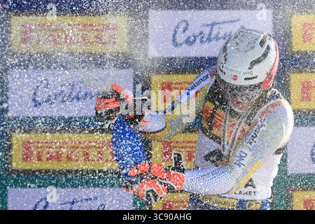 Campionati mondiali di sci alpino 2021 Cortina . Cortina d'Ampezzo, Italia il 21 febbraio 2021. Evento Slalom maschile, Henrik Kristoffersen (NOR)..Â© Pierre Teyssot / Maxppp. (Foto di Pierre Teyssot/ESPA-Images)(immagine di credito: &Copy; ESPA Photo Agency/CSM via ZUMA Wire) Foto Stock