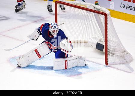 4 marzo 2021: Guarda il portiere dei Montreal Canadiens Jake Allen (34) durante la partita dei Winnipeg Jets contro i Montreal Canadiens al Bell Centre di Montreal, Quebec. David Kirouac/CSM(immagine di credito: &Copy; David Kirouac/CSM tramite cavo ZUMA) Foto Stock